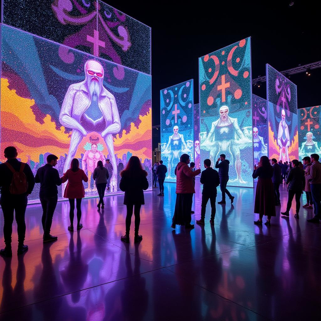 Visitors Interacting with an Installation