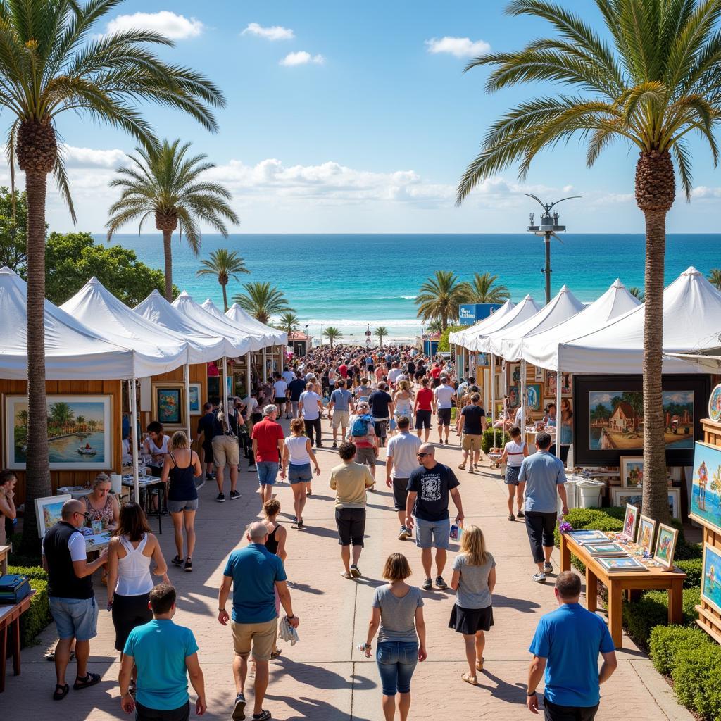 Vibrant scene at the Longboat Key Art Festival