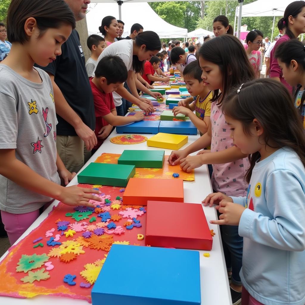 Interactive Art at the Los Altos Art and Wine Festival