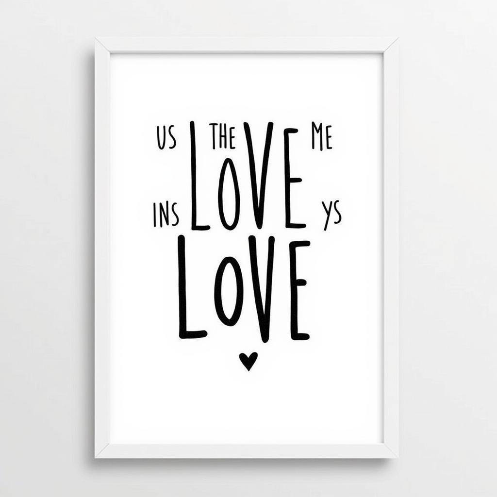 Typographic Quote Love Art Print