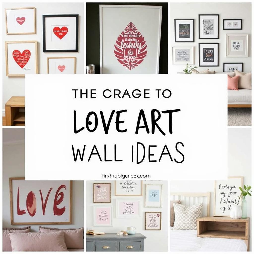 Love Art Wall Ideas: Explore diverse styles and themes for your love-themed gallery wall. 