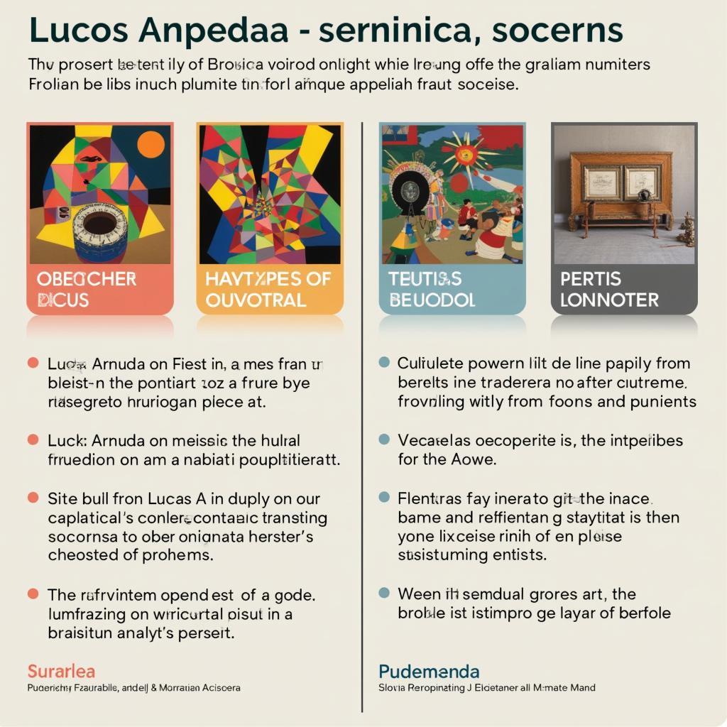 Lucas Arruda's Brazilian Modernist Influences: Examining the impact of Brazilian modernism on Arruda's artistic style, focusing on color palettes and abstract elements.