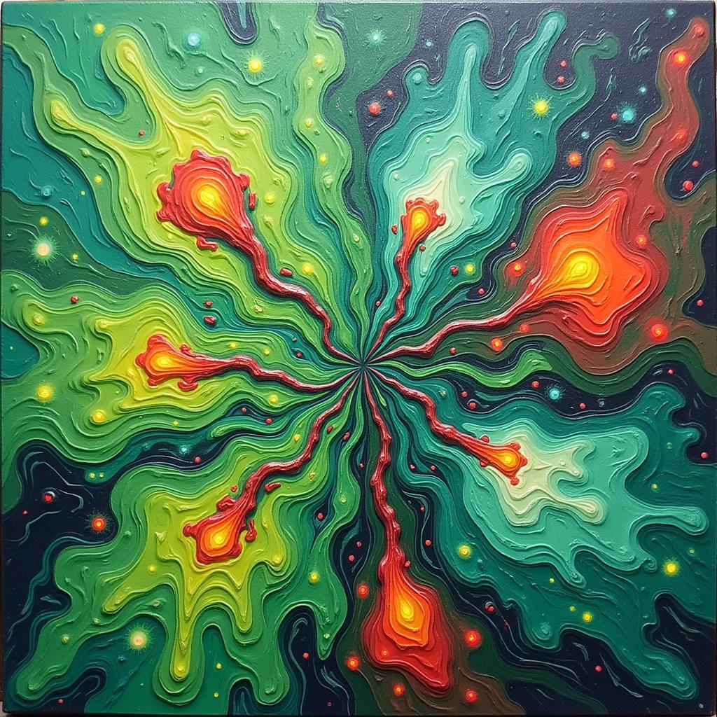 Abstract Painting Representing Lyme Disease Symptoms