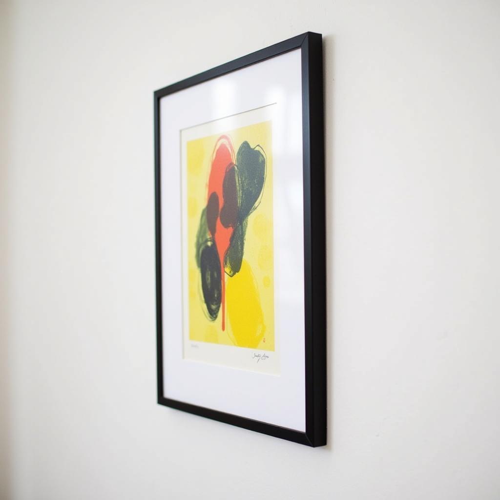 Modern art display using a magnetic art frame