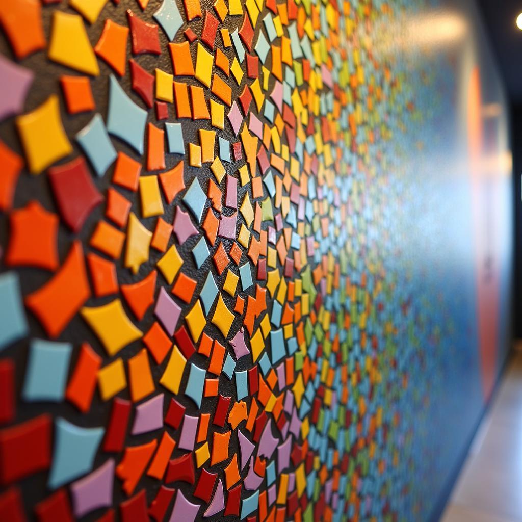 A vibrant mosaic created with magnetic mini tiles