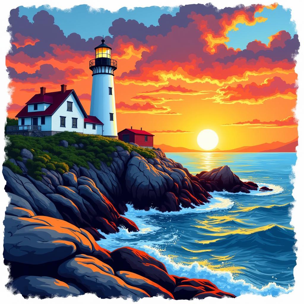 Maine Lighthouse Art Prints: Capturing the Coastal Beauty