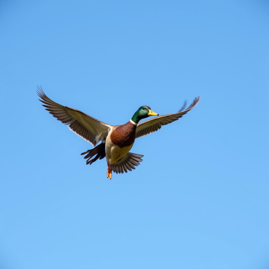 Mallard Duck in Flight Photography