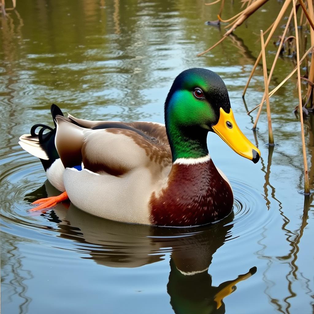 Mallard Duck Painting Wildlife Art