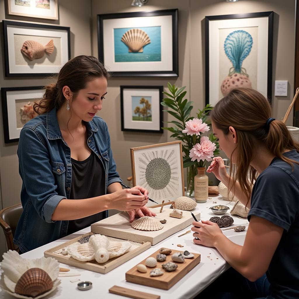 Artist Demonstration at a Marine Art Show