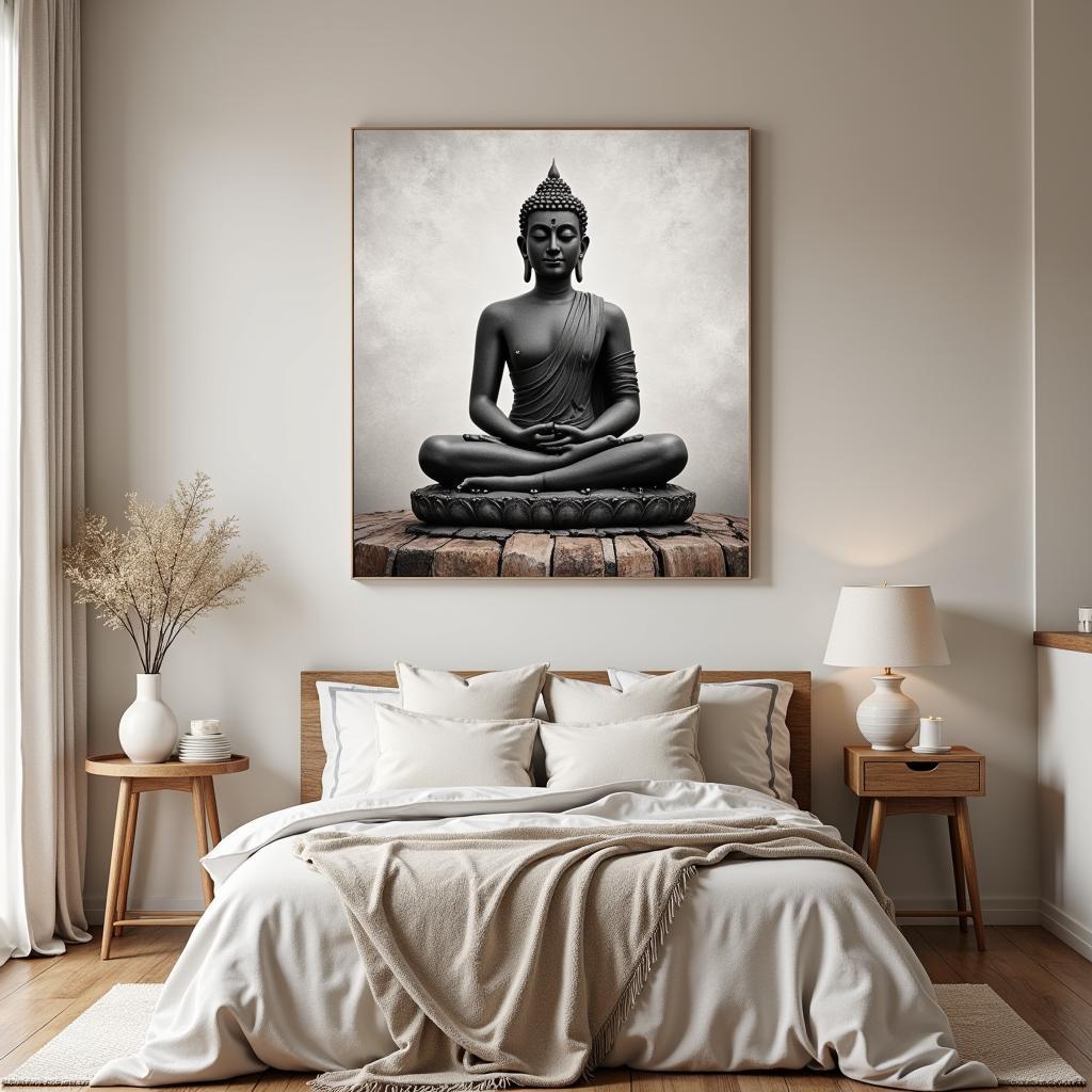 Meditating Buddha Canvas Art for Peaceful Home Decor