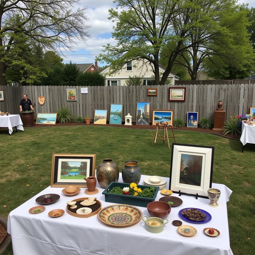 Diverse Art Displays at Melrose Art in the Yard