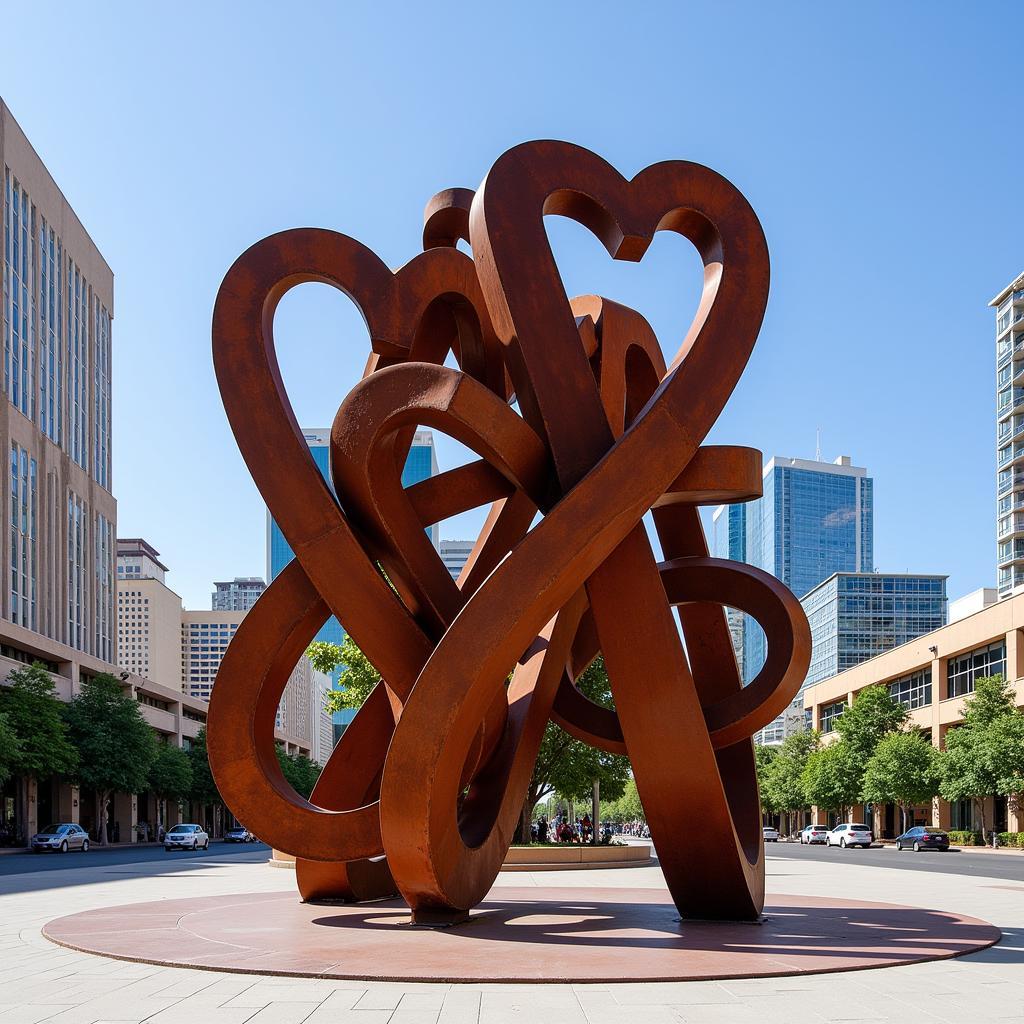 Metal Art Sculpture in Downtown Las Vegas