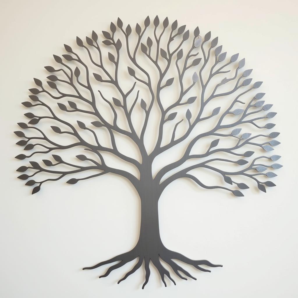 Minimalist Metal Wall Art Tree of Life Design