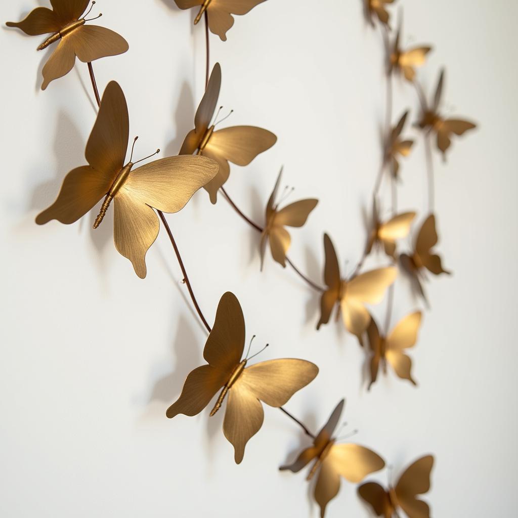 Metallic Butterfly Wall Art for Modern Decor