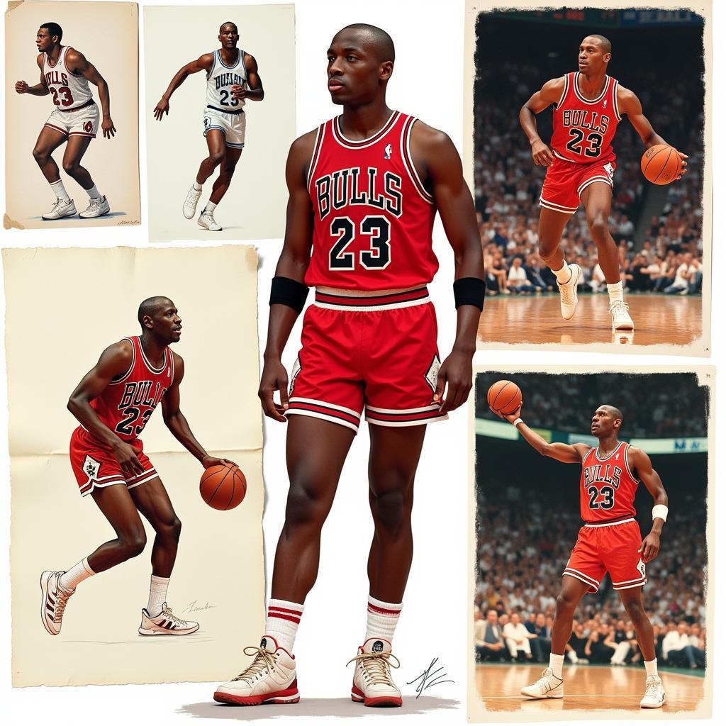 Michael Jordan Early Career Art