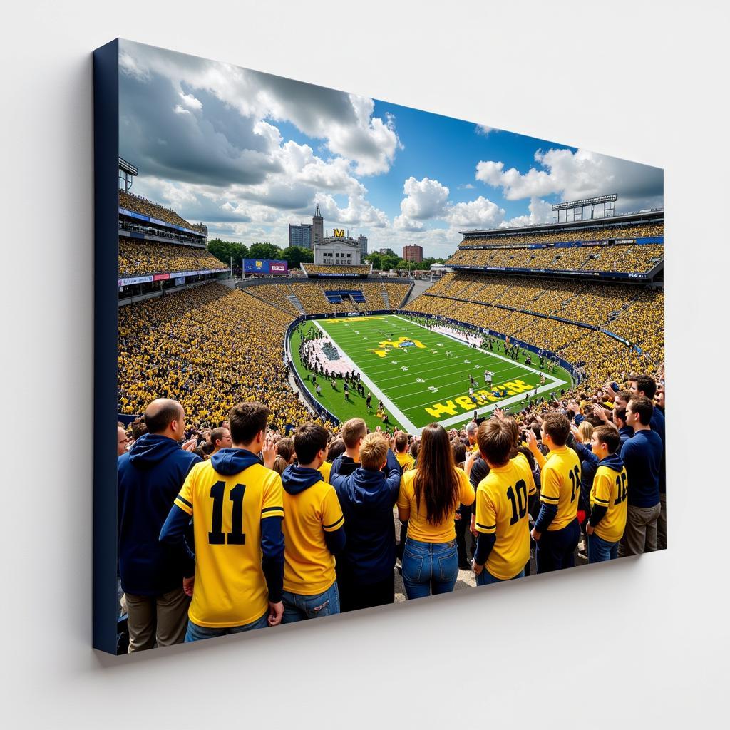 Michigan Football Canvas Print: Commemorating a Gridiron Victory