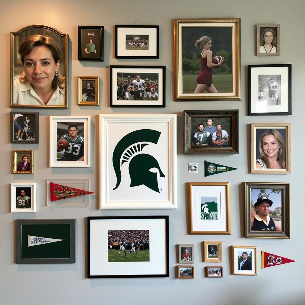 Michigan State Themed Gallery Wall