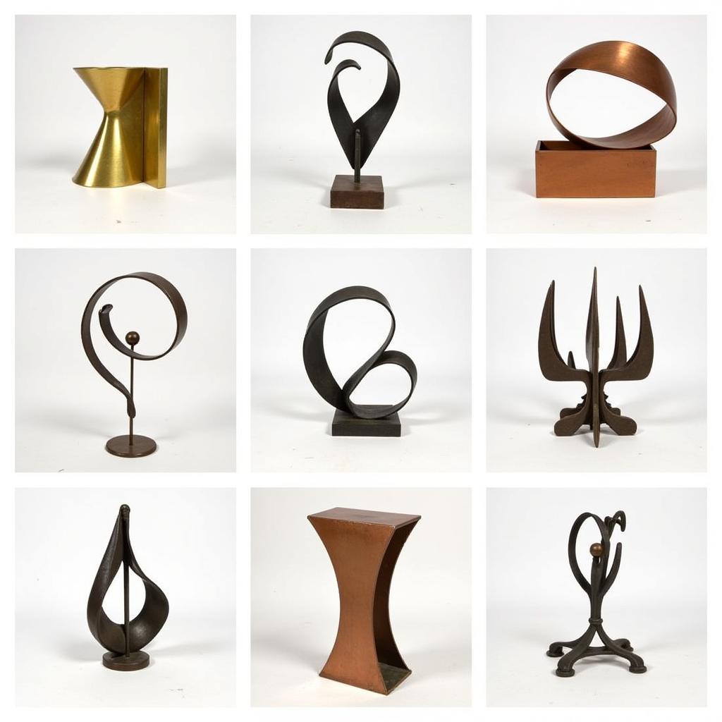 Mid-Century Metal Art Sculptures: Abstract and Geometric Forms