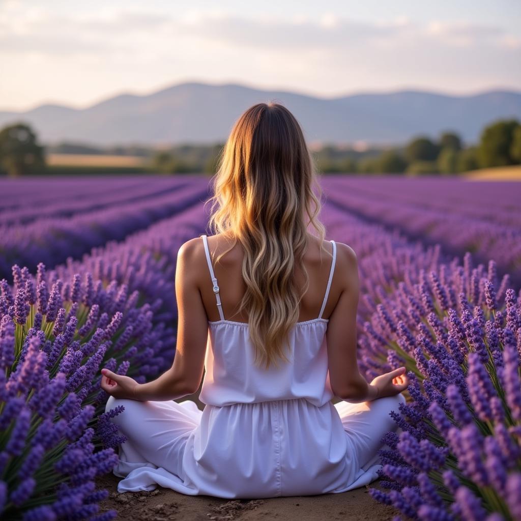 Mindful living in lavender fields