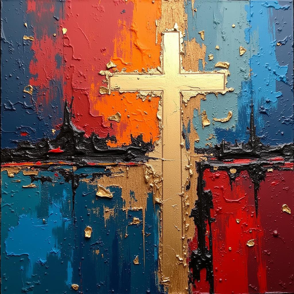 Modern Abstract Religious Canvas Art