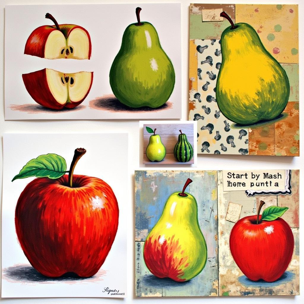 Modern Art Fruit Paintings - Abstract Compositions