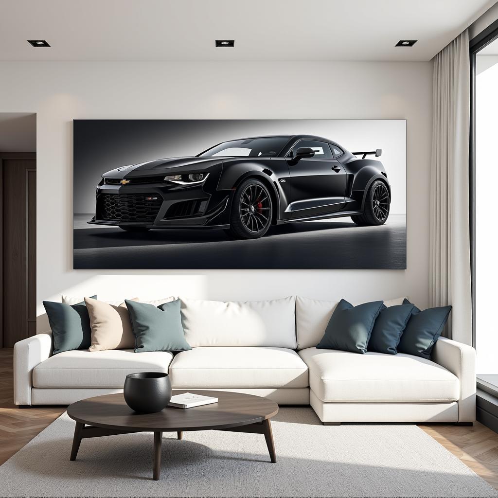 Modern Camaro ZL1 Wall Art Canvas Print