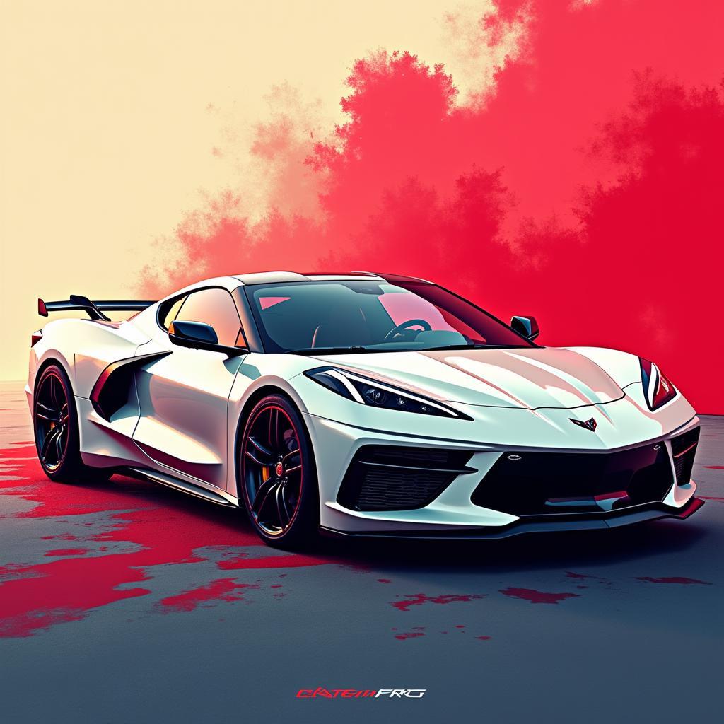 Modern Corvette Digital Art