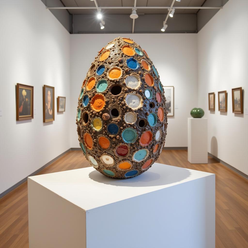 Modern Egg Art Sculpture