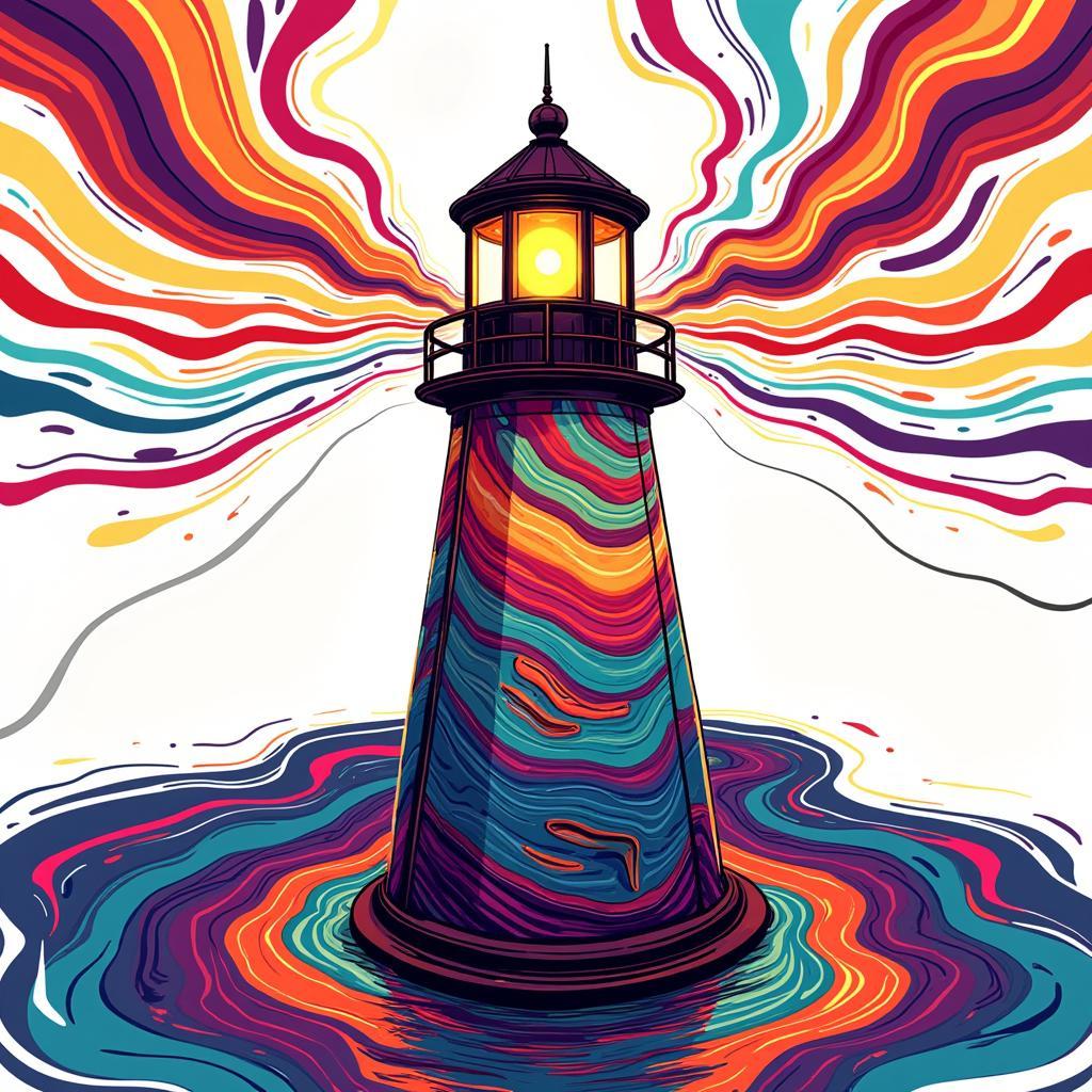 Modern Lighthouse Digital Art