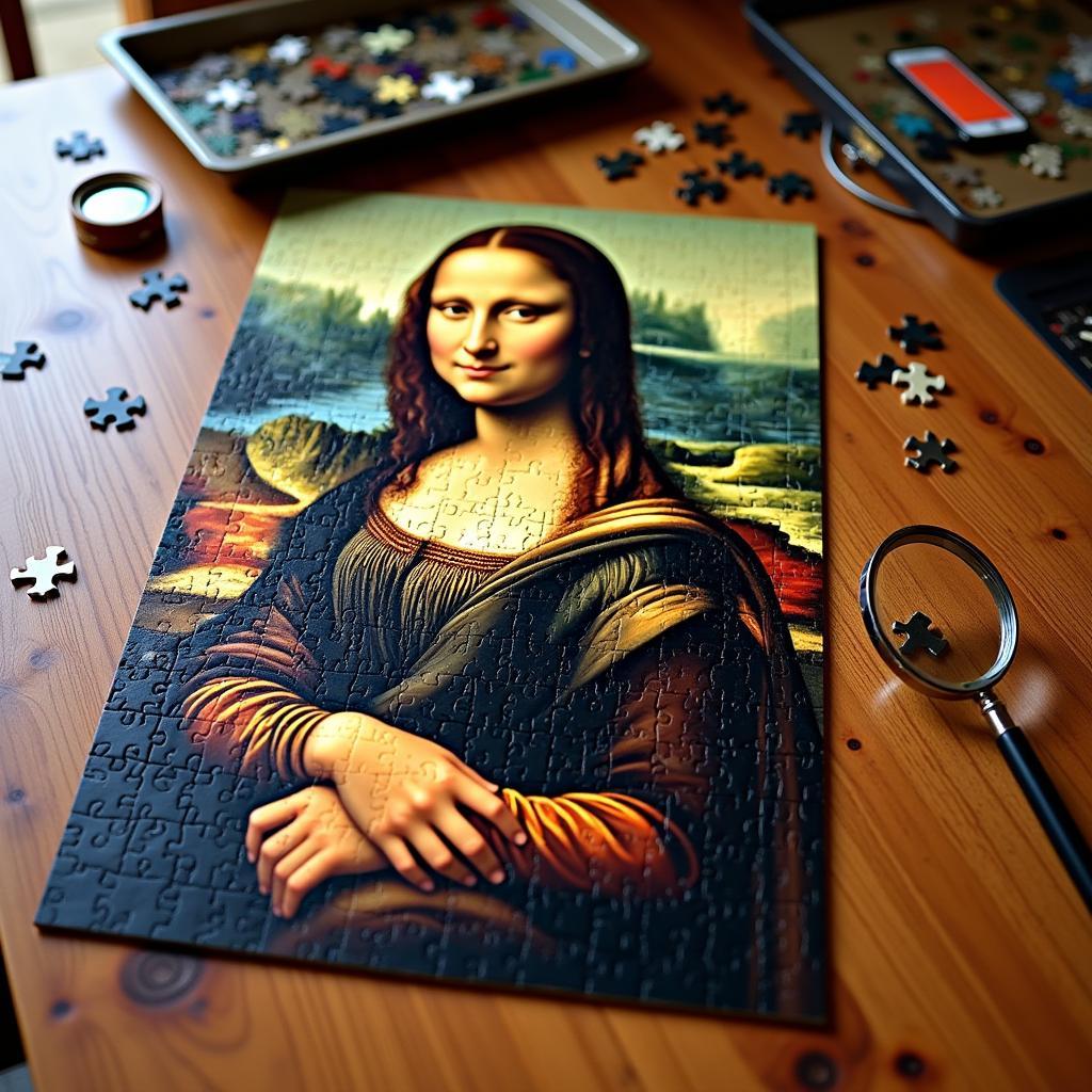 A 1000-piece Mona Lisa Jigsaw Puzzle