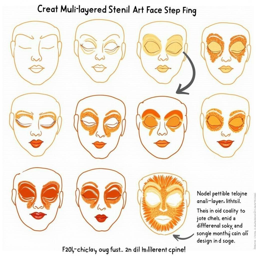 Multi-Layered Stencil Art Faces Tutorial