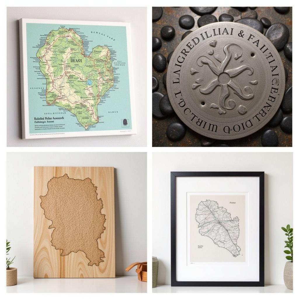 Various Mediums for National Park Map Wall Art