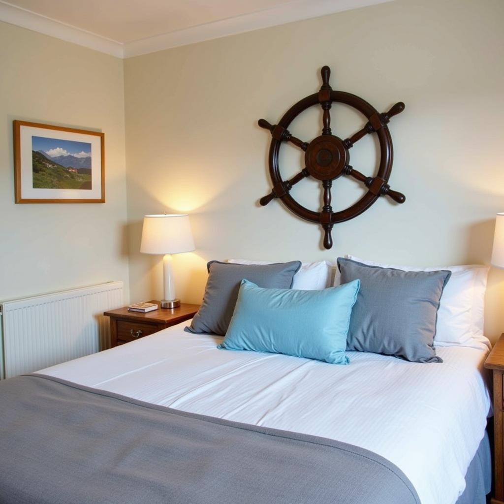 Nautical Metal Wall Art in a Bedroom