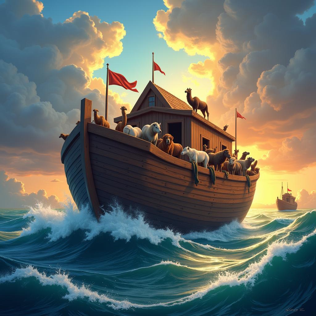 Digital Painting of Noah's Ark