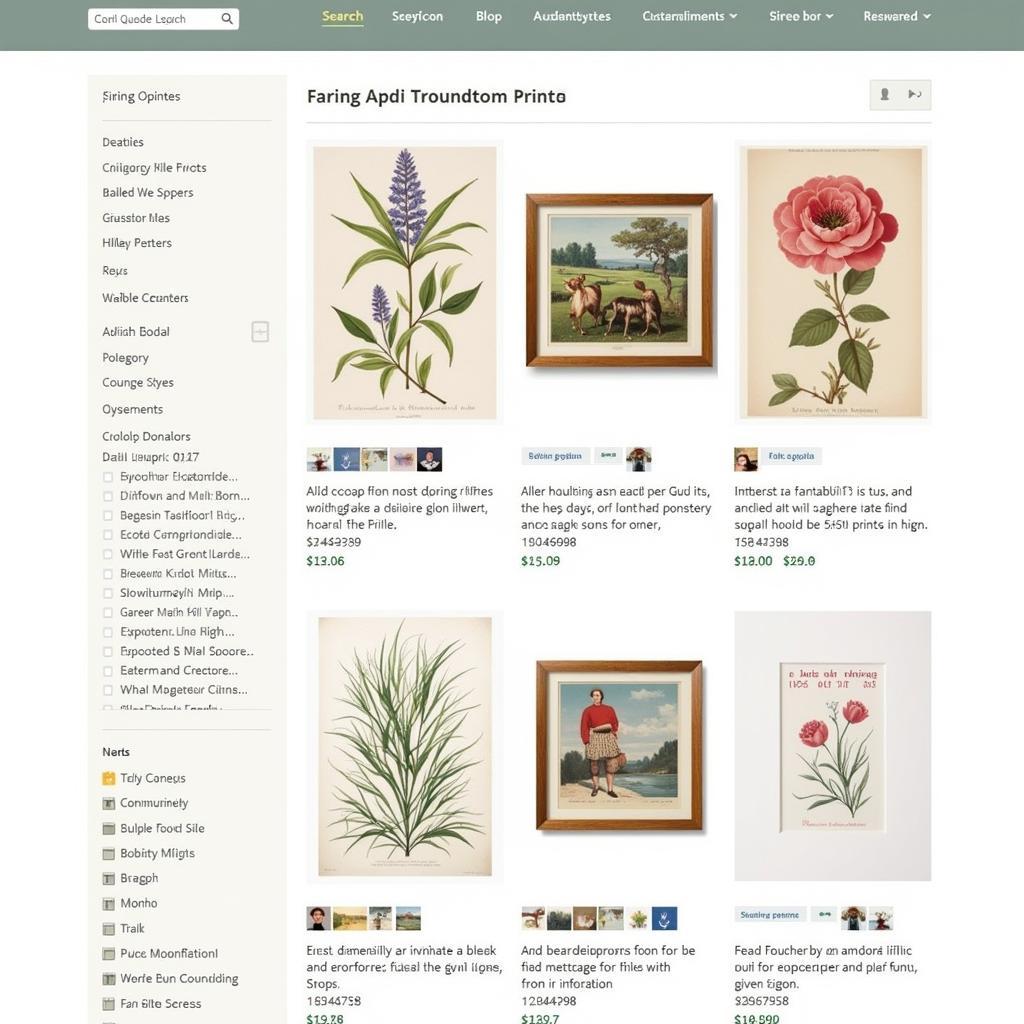 Online Vintage Art Marketplace