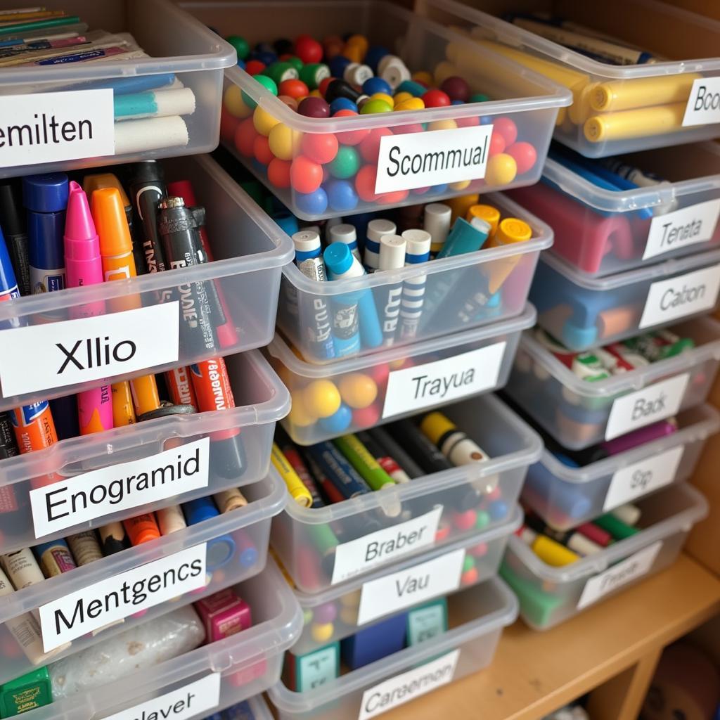 Organized Art Supplies for Choice Based Art