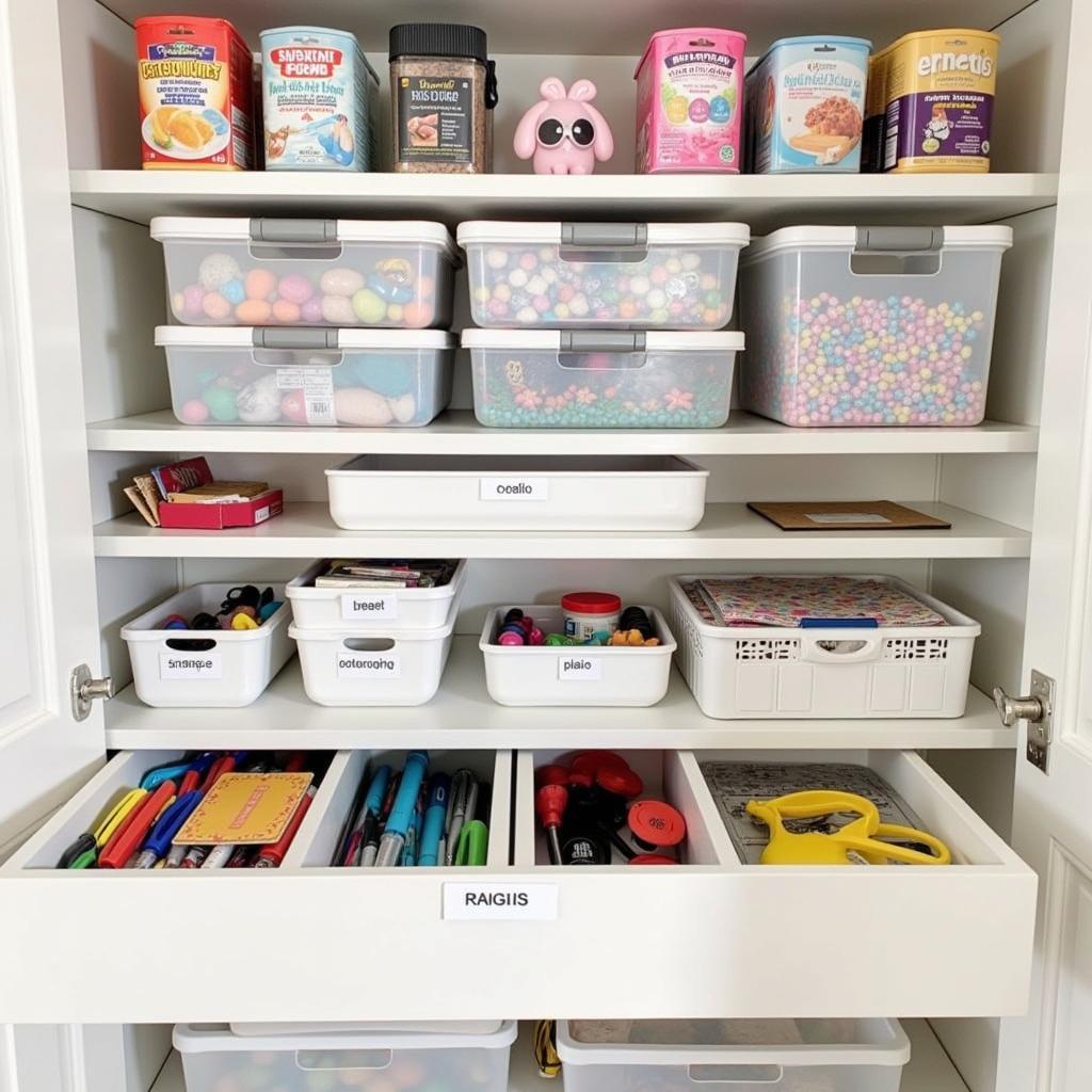 An Organized Arts and Crafts Shelf