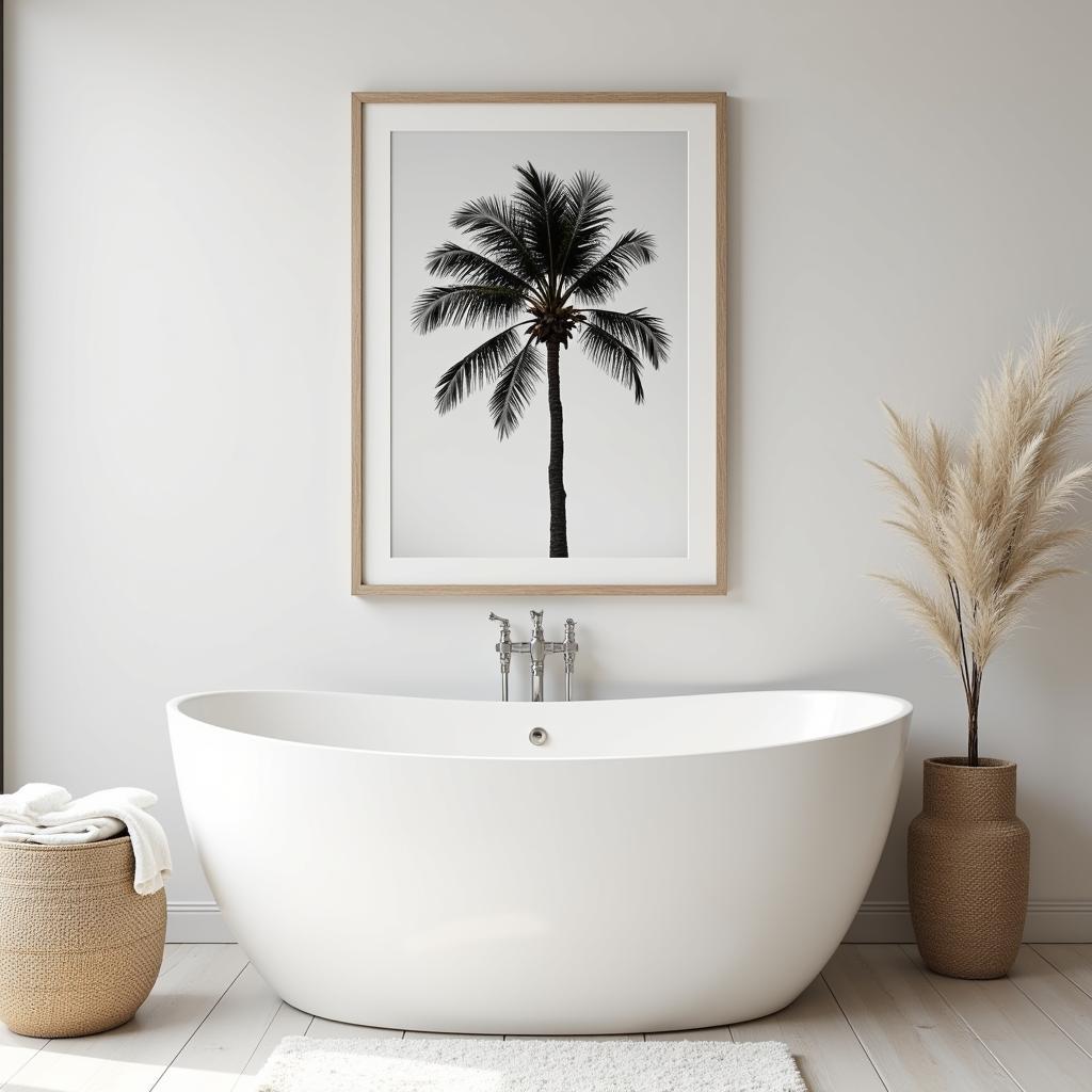 Palm Wall Art Bathroom Inspiration