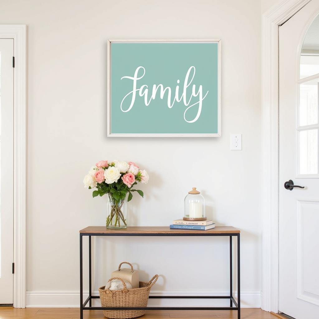 Personalized Family Wall Art in Entryway