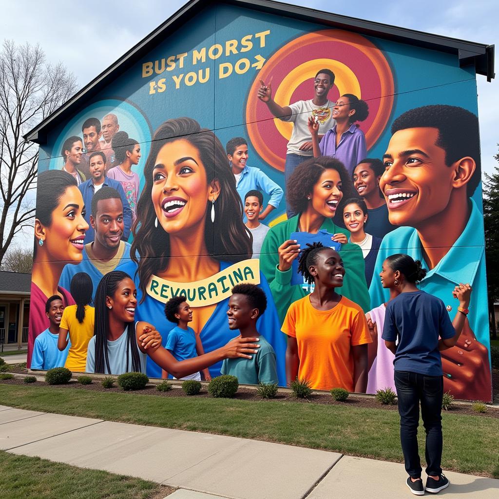 Phi Beta Sigma Mural Depicting Social Justice Themes