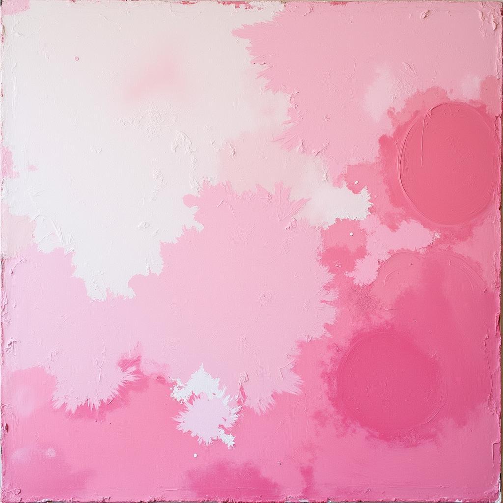 Pink and White Abstract Wall Art