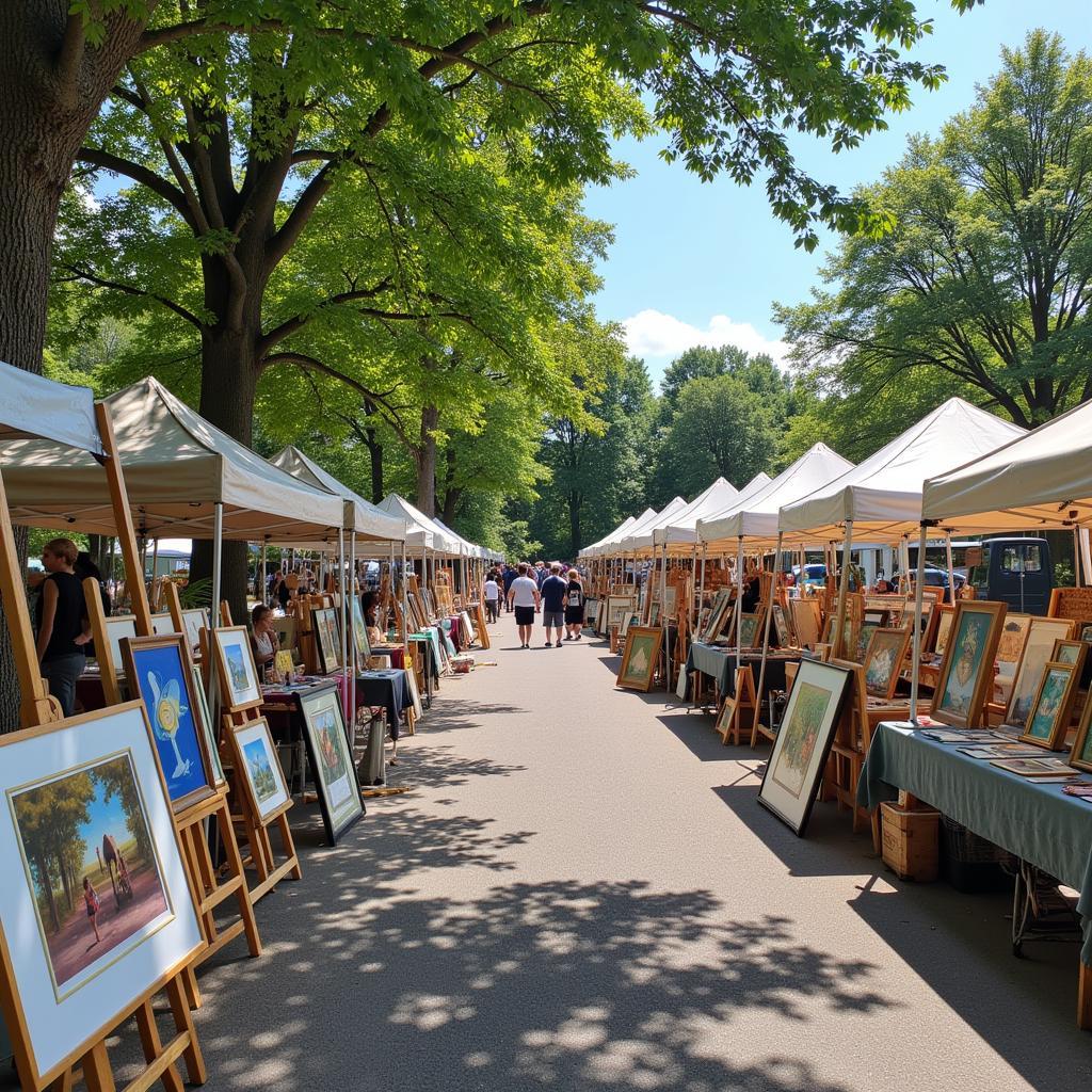 Art displayed at the Pleasant Hill Art Wine and Music Festival