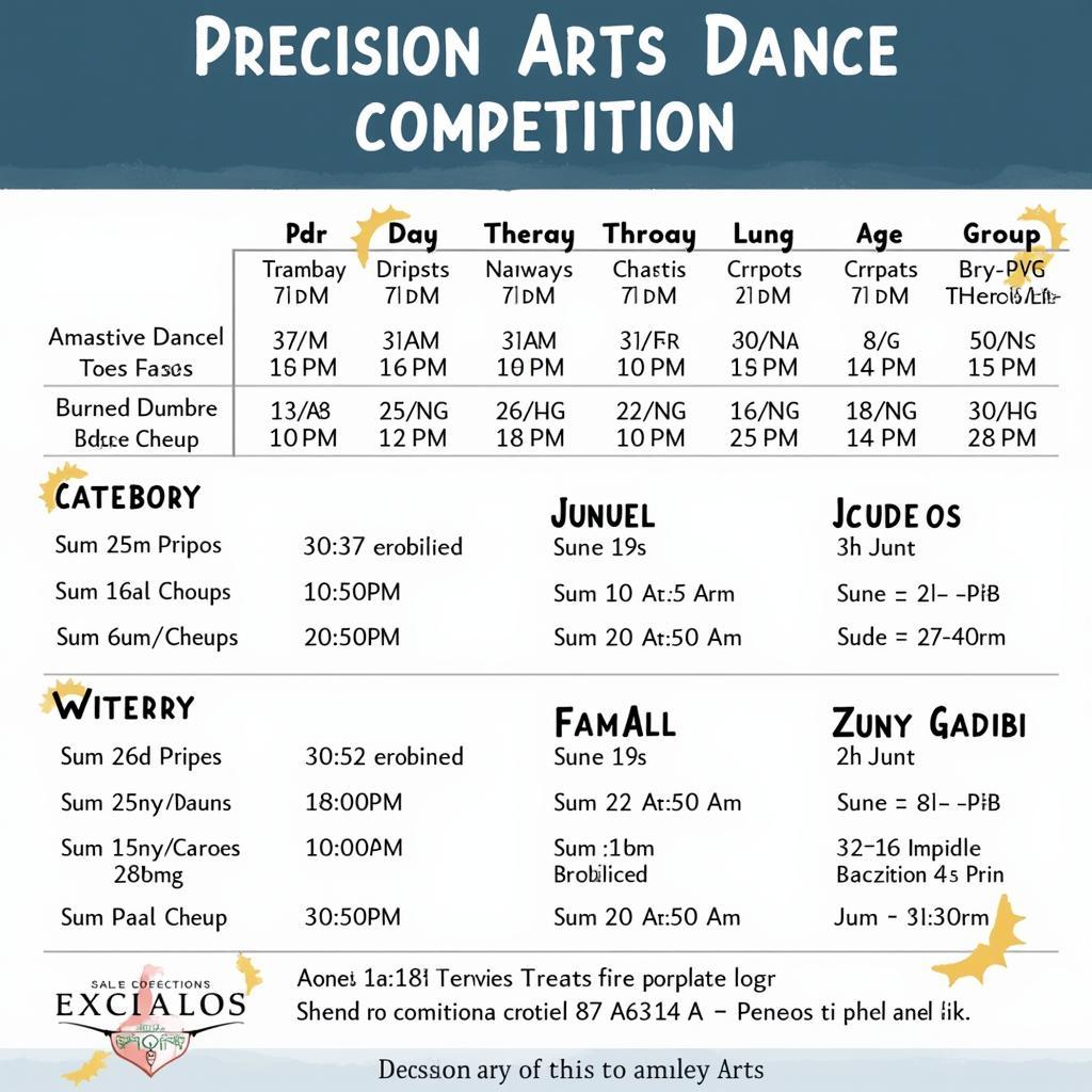 Detailed Breakdown of the Precision Arts Dance Competition Schedule