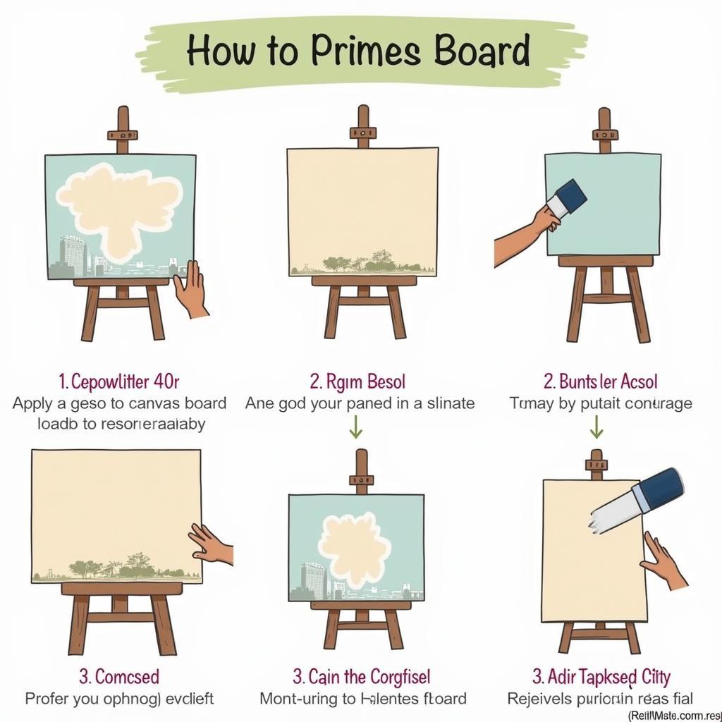 Steps to prepare art painting boards for painting