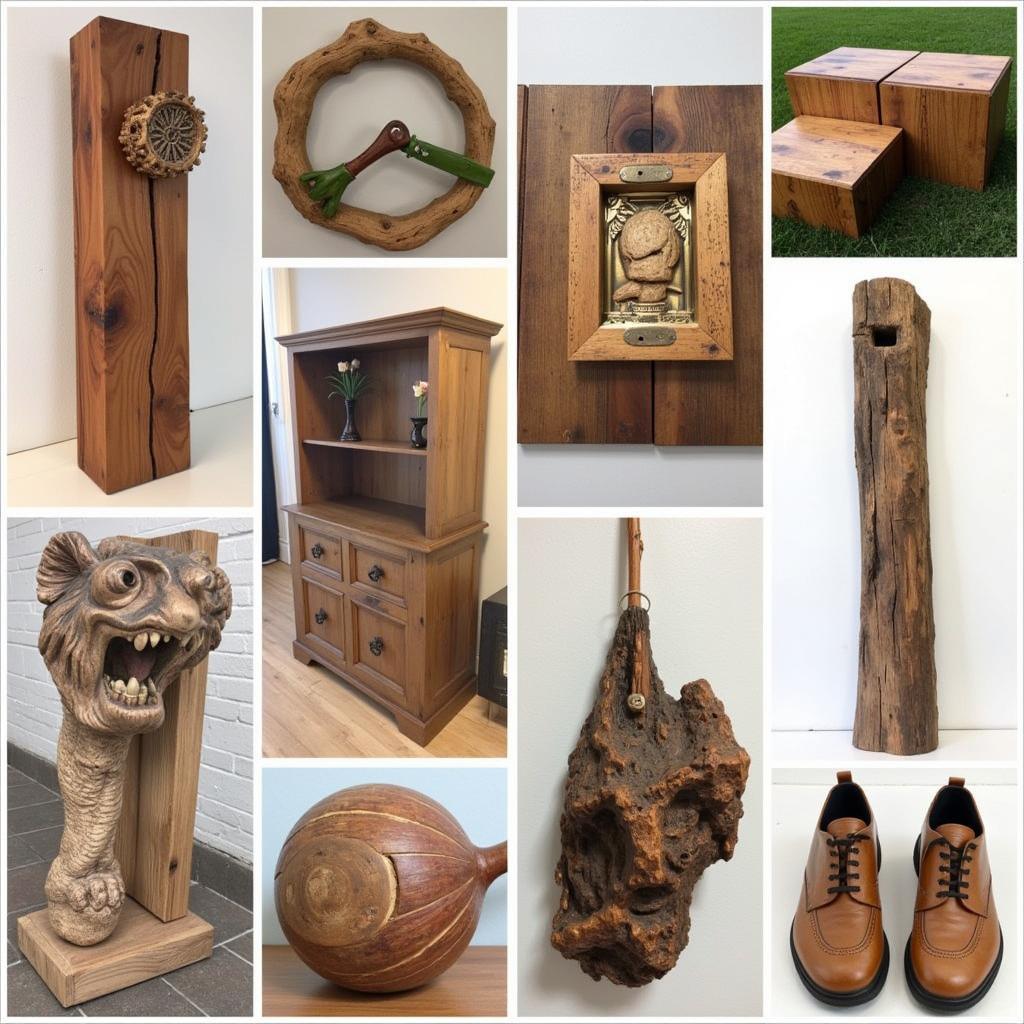 Variety of reclaimed wood art styles