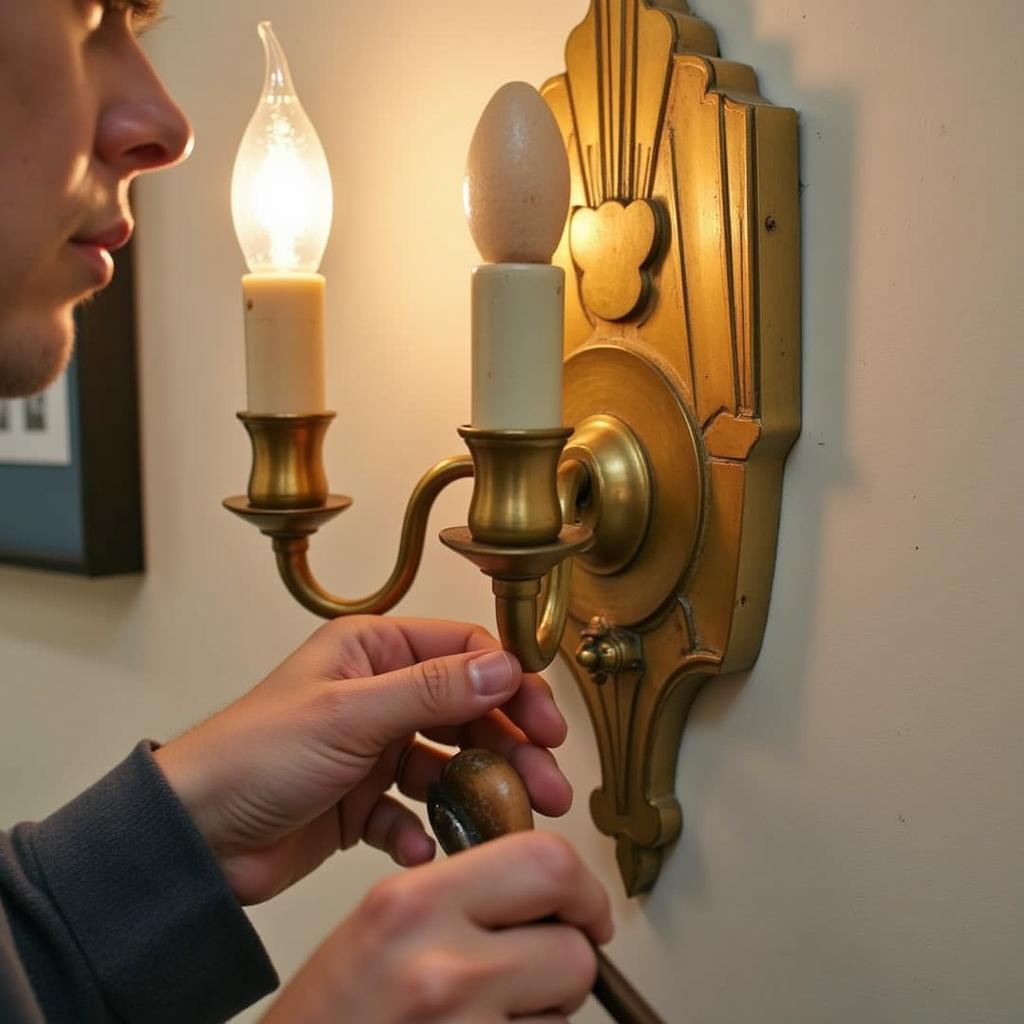 Restoring an Antique Art Deco Wall Sconce