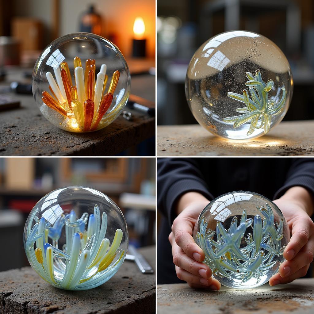 The process of creating a Robert Held paperweight