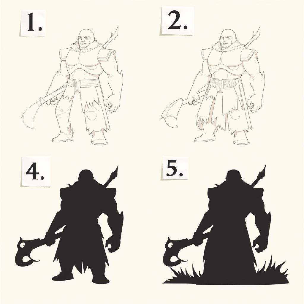 Silhouette Titan Minimal Art Creation Process