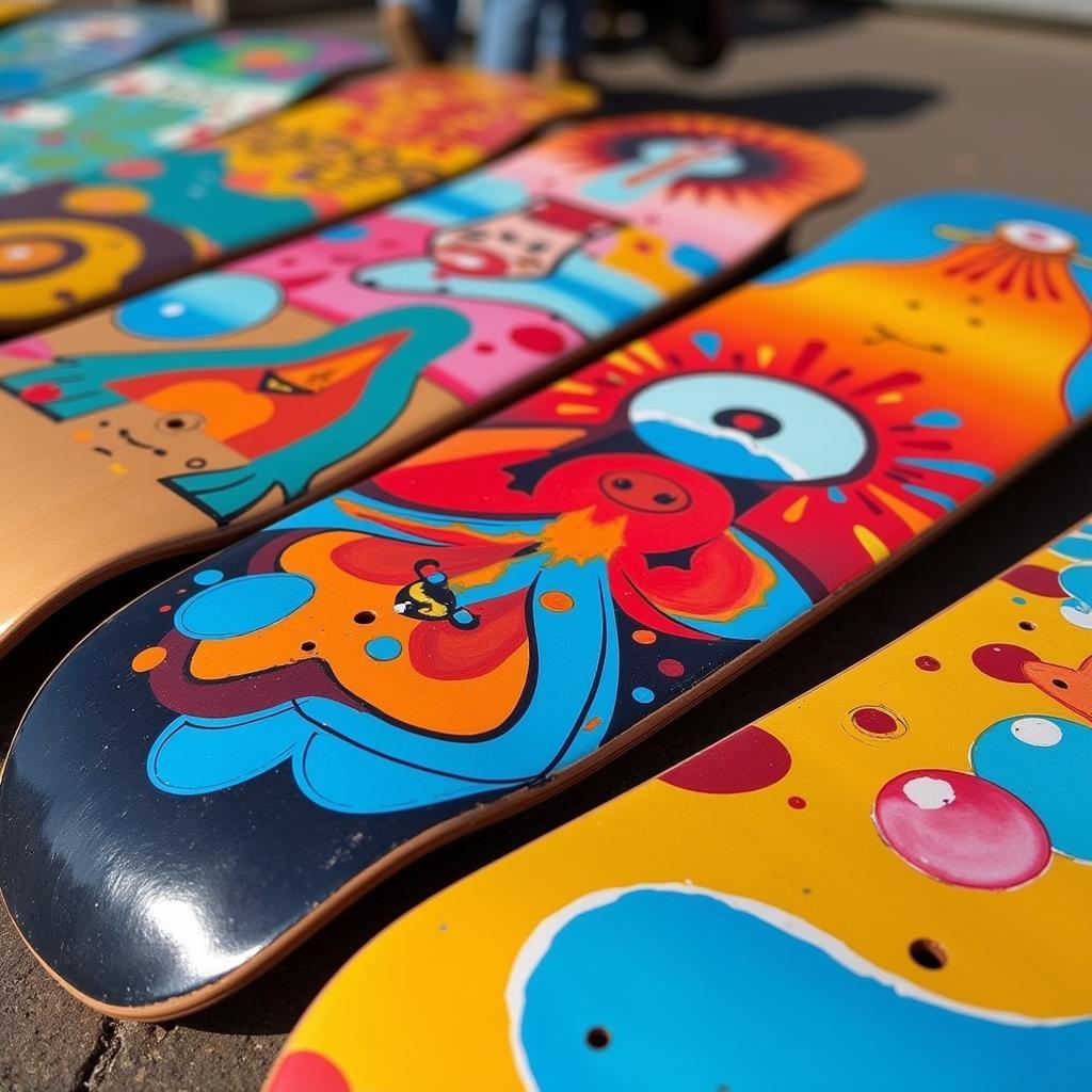 Skateboard Art with Acrylic Paint