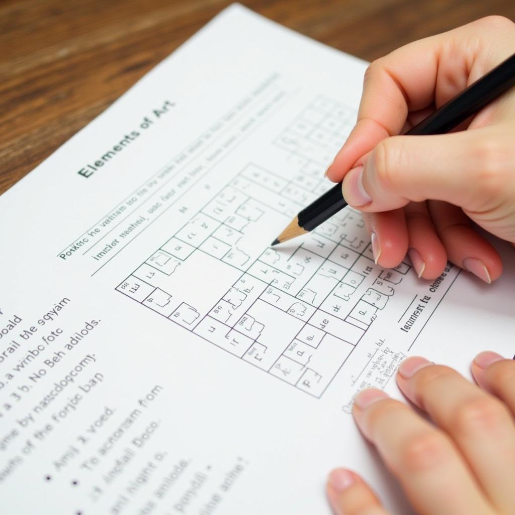 Solving an Elements of Art Crossword